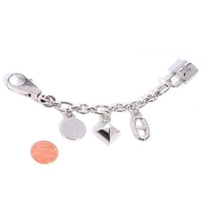 Hermes Palladium Olga Bag Charm Silver 2 of 6