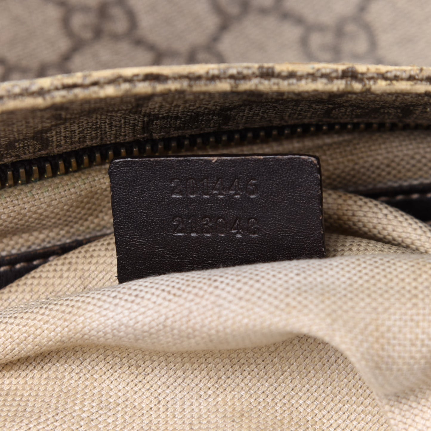 GG Supreme Monogram Medium Flat Messenger Bag Dark Brown