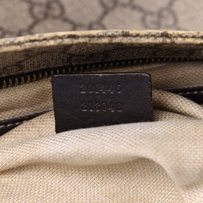 Gucci GG Supreme Monogram Medium Flat Messenger Bag Dark Brown 7 of 13