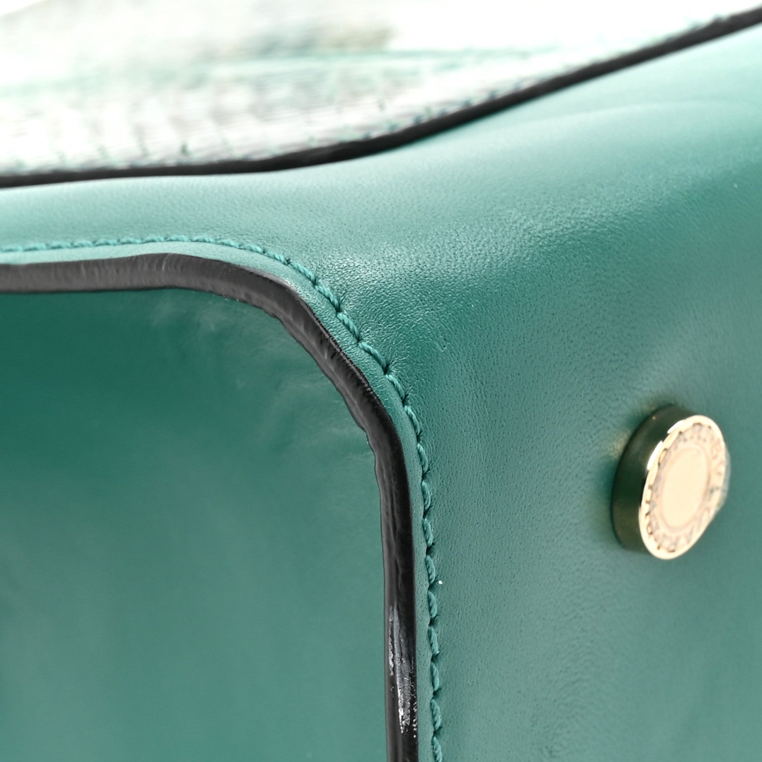 Bulgari Snakeskin Medium Serpenti Top Handle Tote Emerald 10 of 12
