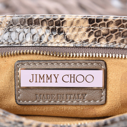 Jimmy Choo Snakeskin Suede Fringe Tita Convertible Clutch 6 of 10