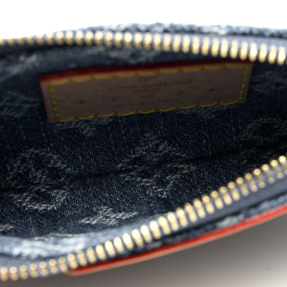Louis Vuitton Monogram Denim Key Pouch Denim Blue 5 of 6