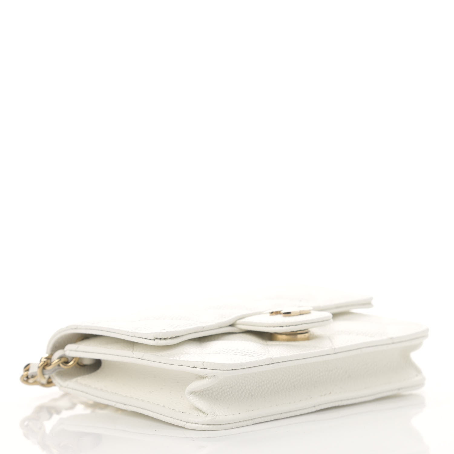 Chanel Caviar Quilted Mini Chain Bag White 4 of 12