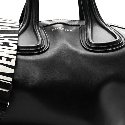 Givenchy Waxed Calfskin Medium Nightingale Logo Strap Black 8 of 10