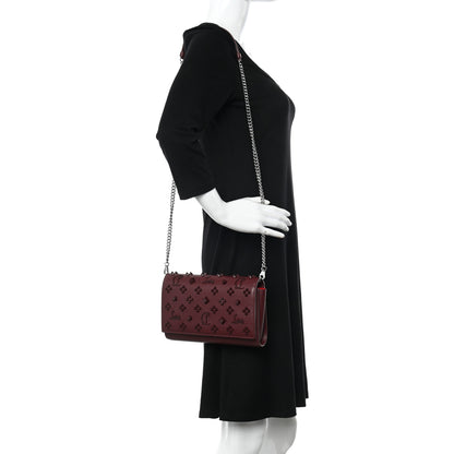 Christian Louboutin Calfskin Spikes Loubinthesky Paloma Clutch 2 of 13