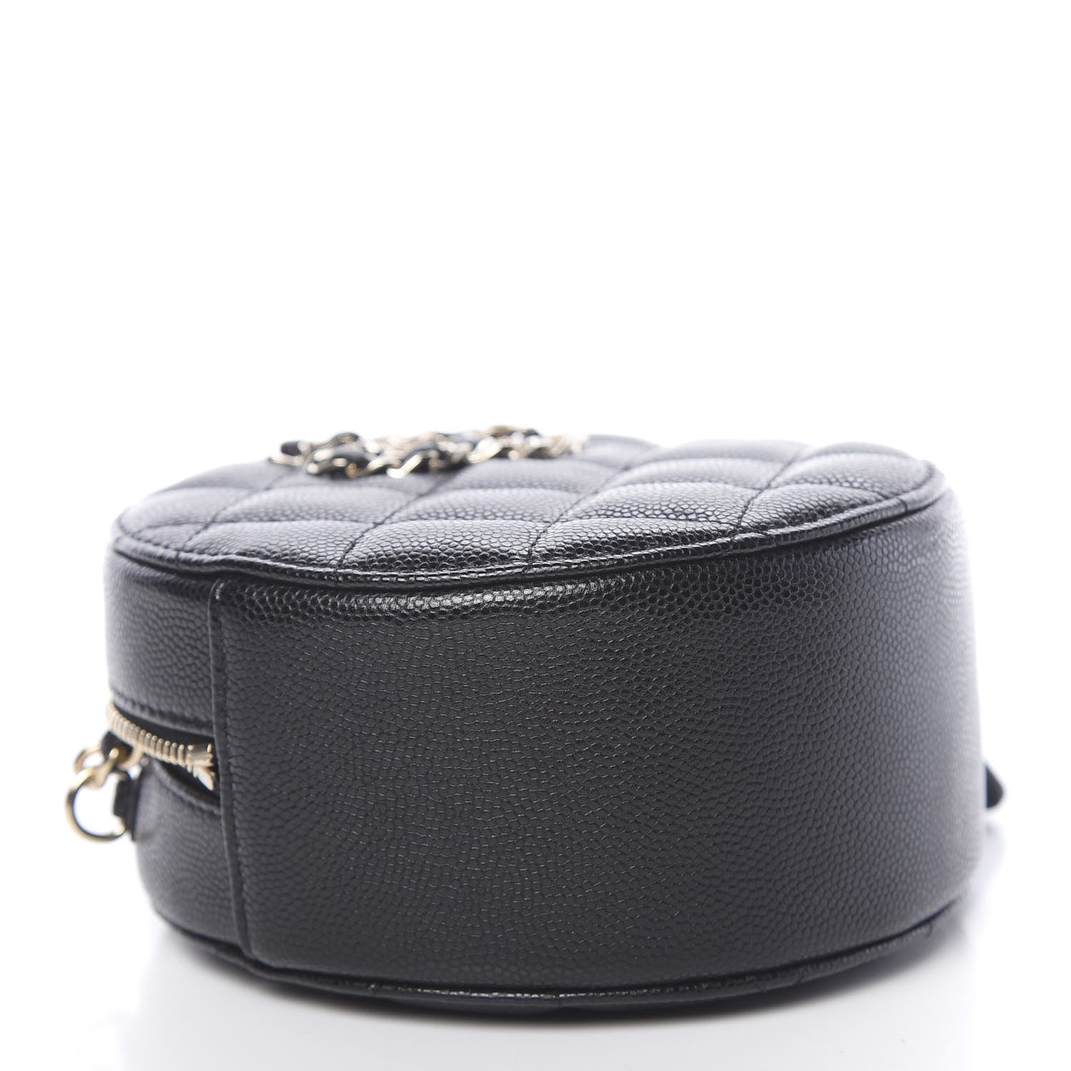 Chanel Caviar Quilted French New Wave Round Clutch With Chain Black 4 of 10