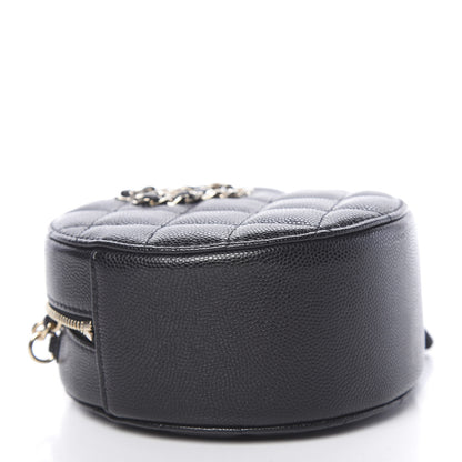 Chanel Caviar Quilted French New Wave Round Clutch With Chain Black 4 of 10