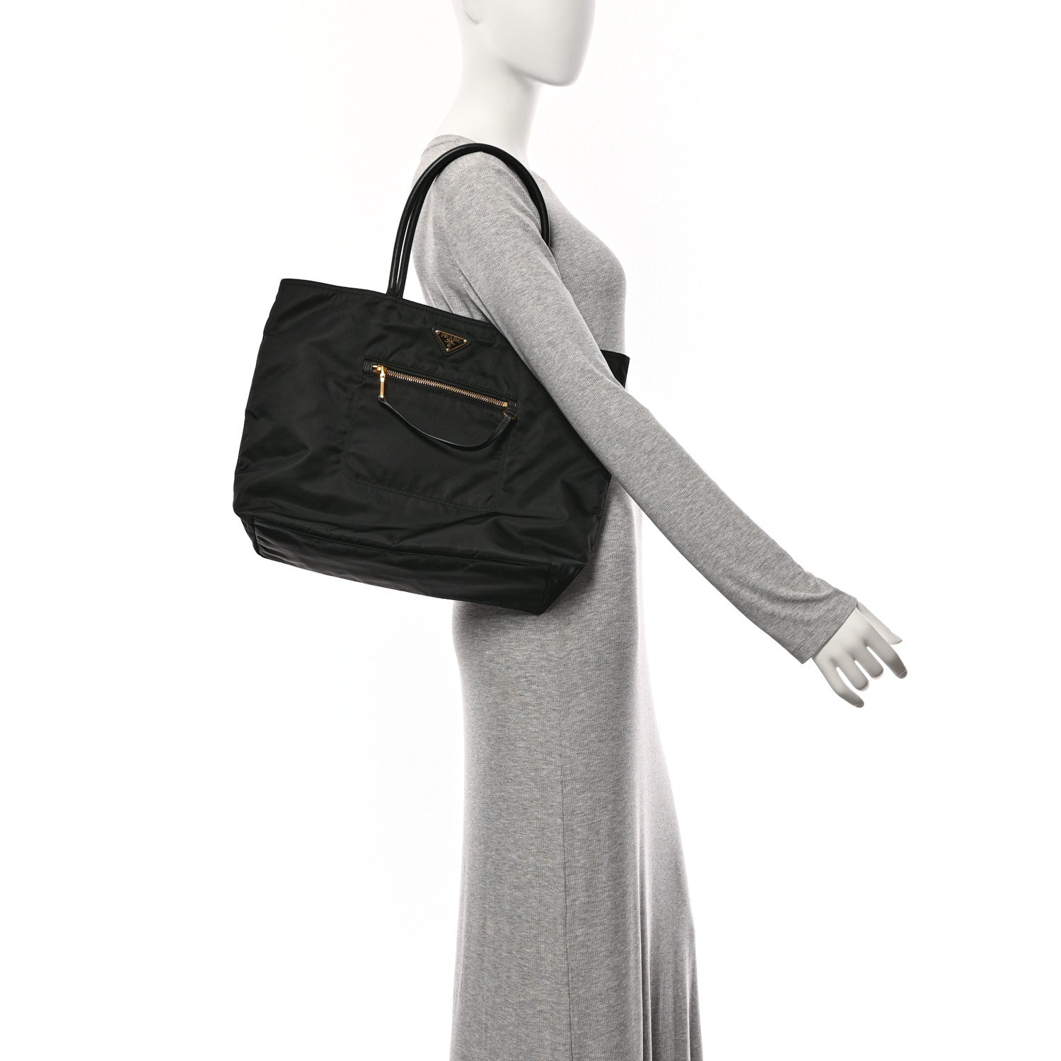 Prada Tessuto Nylon Shopping Tote Black 2 of 10