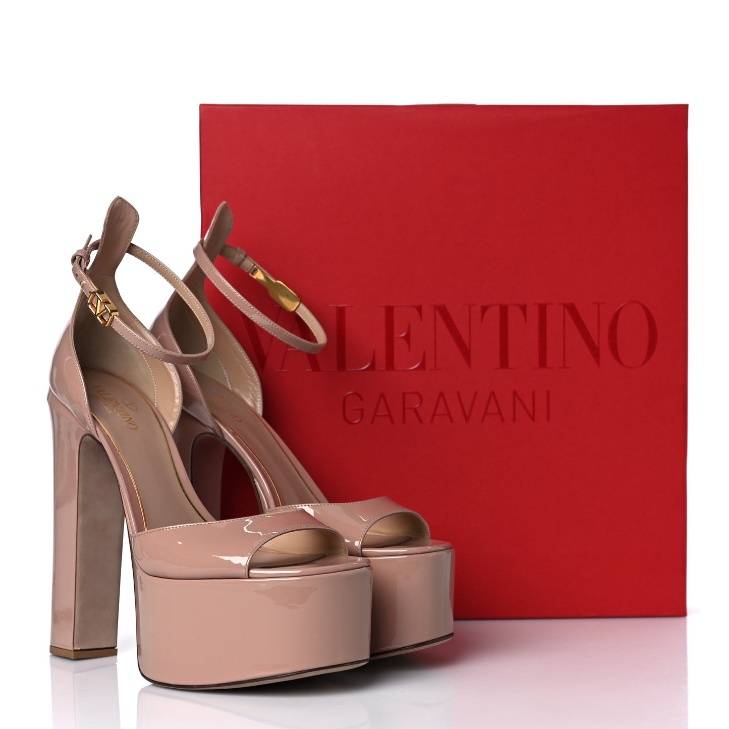 Patent Tan-Go 55/155mm Platform Sandals 39.5 Rose Cannelle