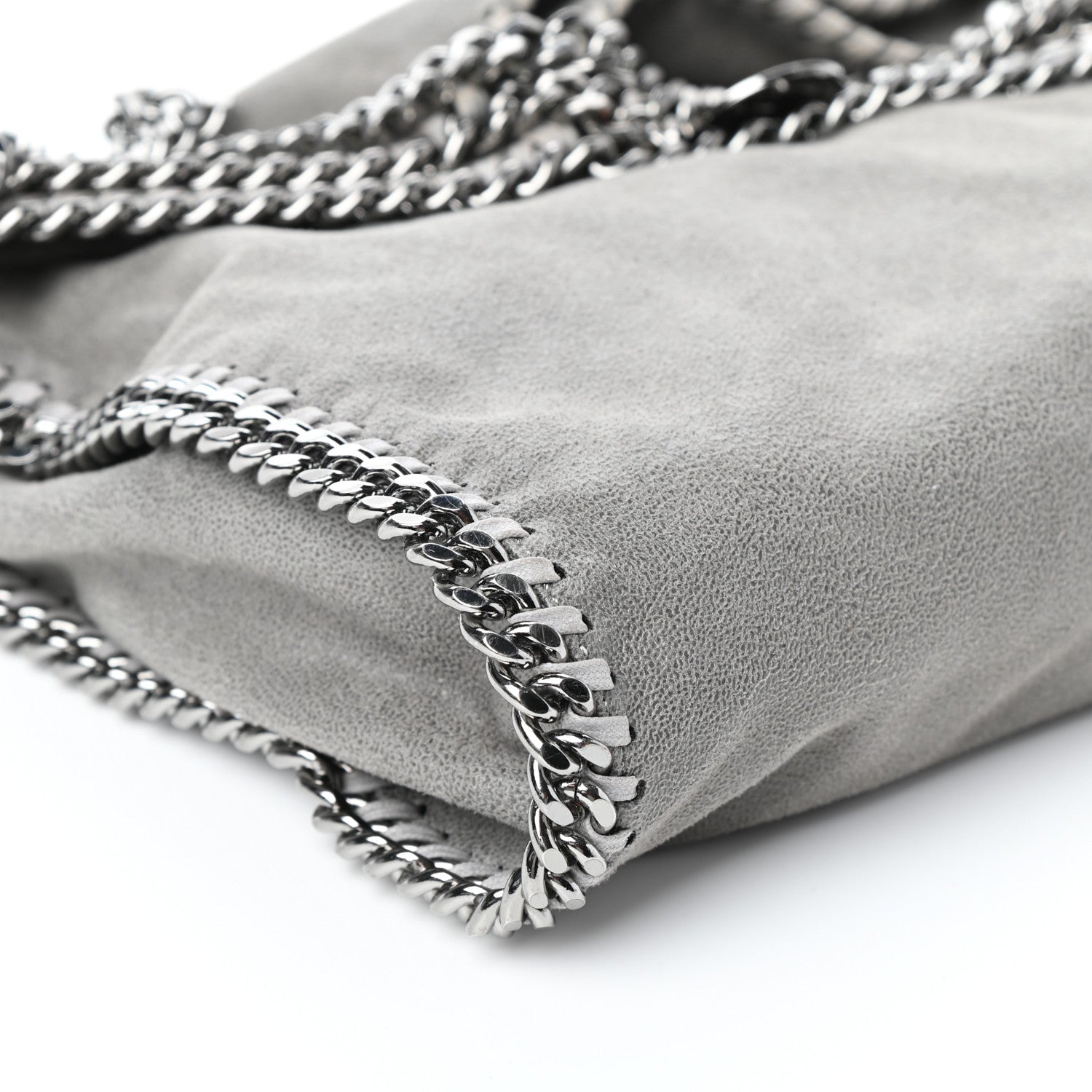 Stella McCartney Shaggy Deer Falabella Fold Over Tote Grey 8 of 9