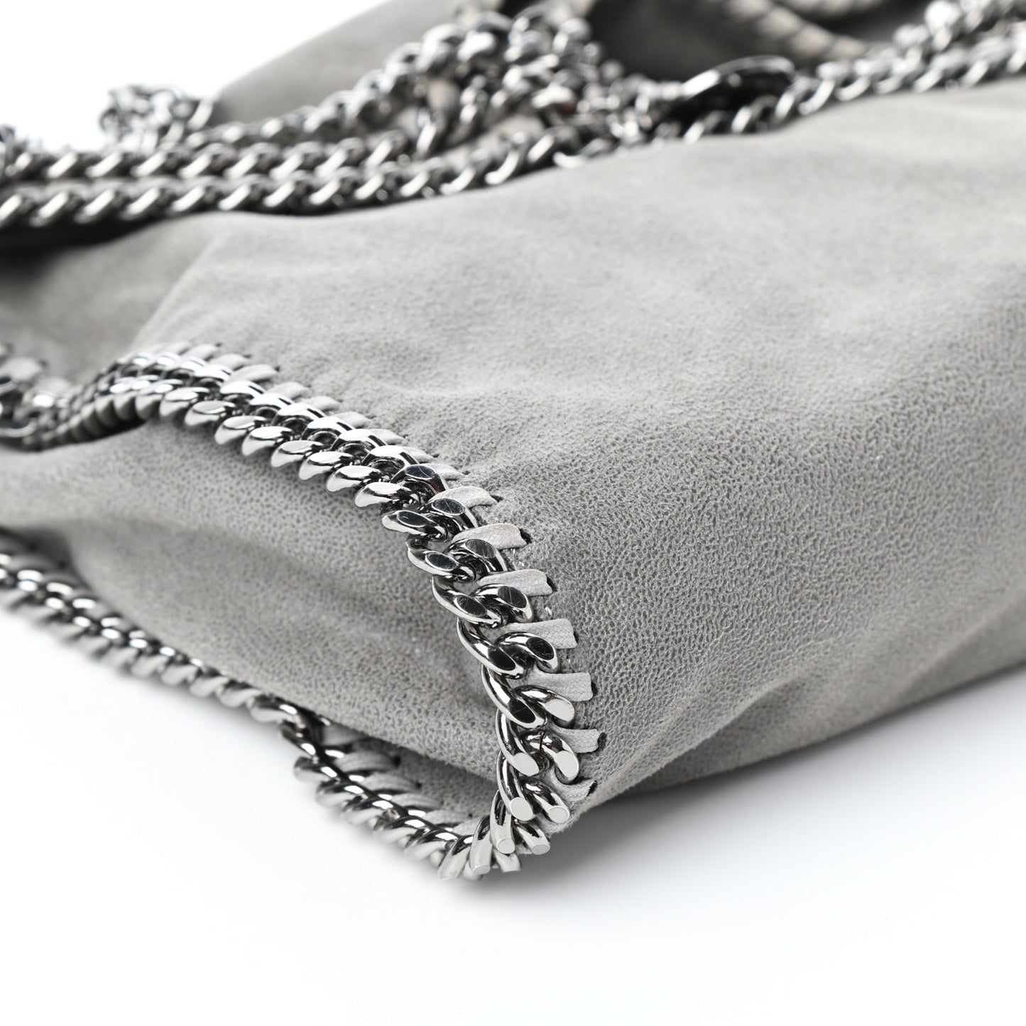 Shaggy Deer Falabella Fold Over Tote Grey