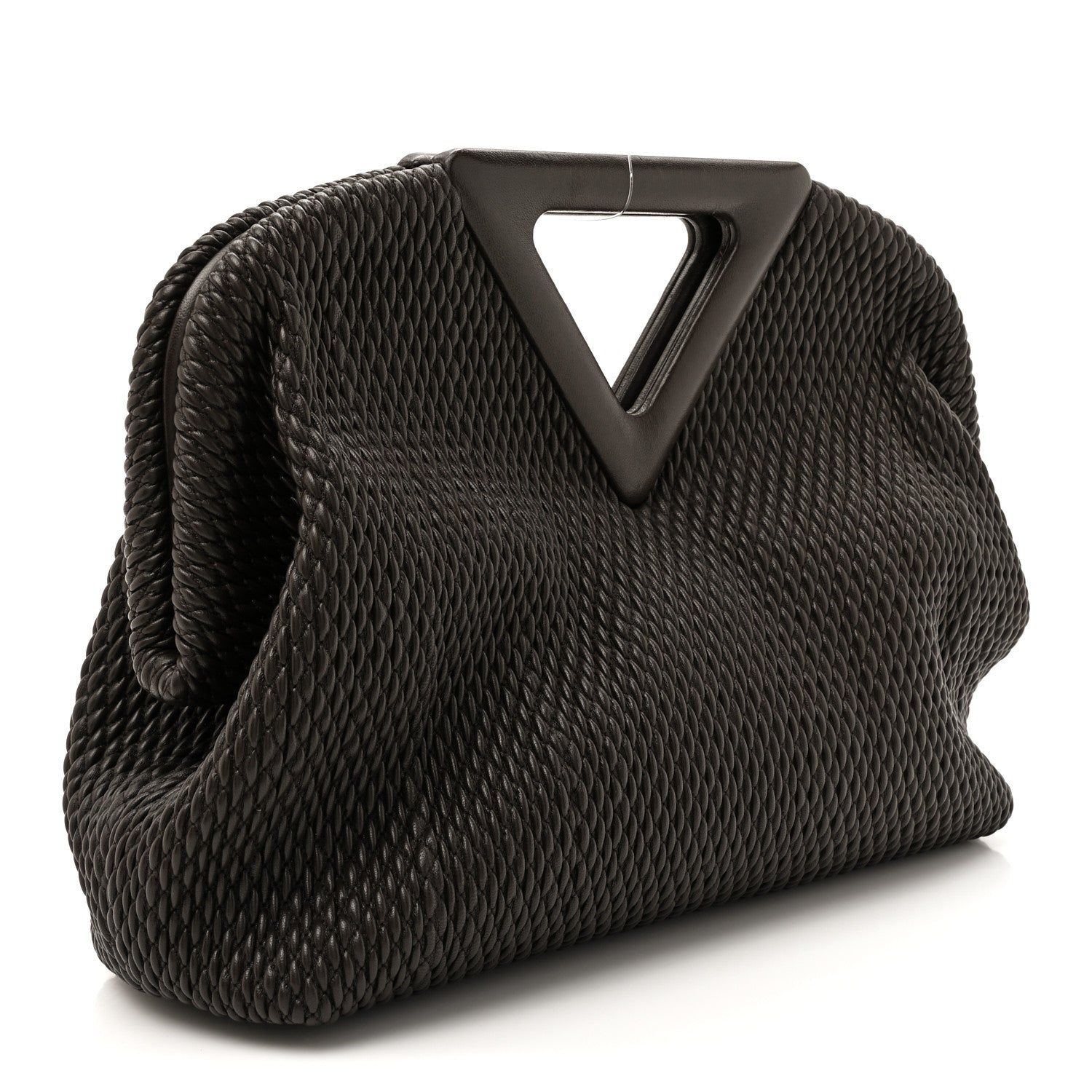 Bottega Veneta Lambskin Knit Medium The Point Triangle Bag Fondant 3 of 11