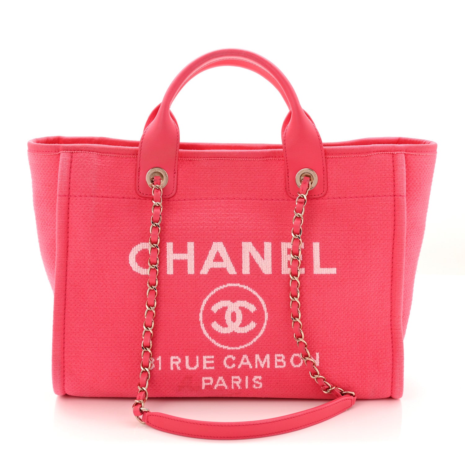 Chanel Mixed Fibers Small Deauville Tote  Pink 1 of 11