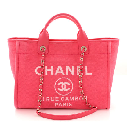 Chanel Mixed Fibers Small Deauville Tote  Pink 1 of 11