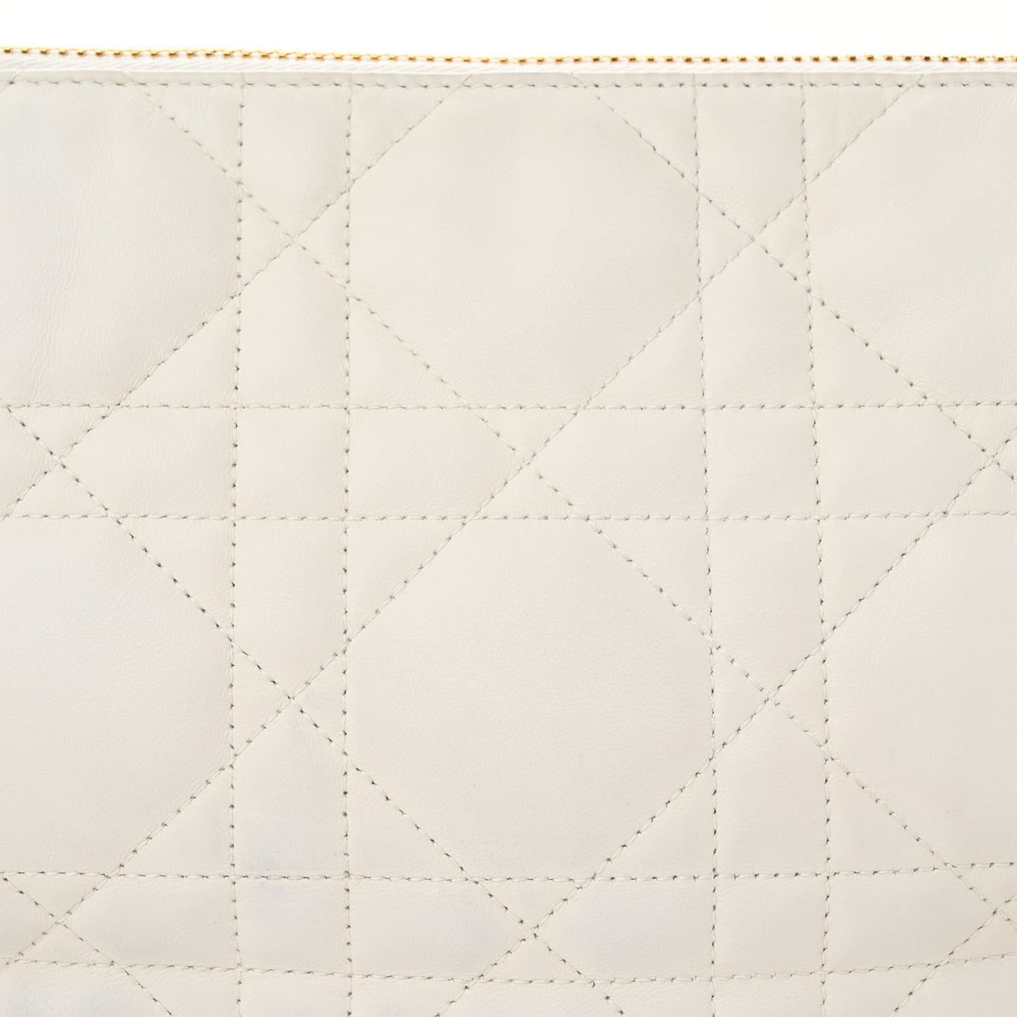 Lambskin Cannage Medium Dior Vibe Hobo Bag White