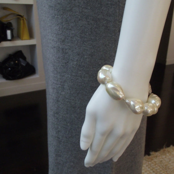 Swarovski Crystal JUMBO Pearl Nugget Bracelet LTD Rare