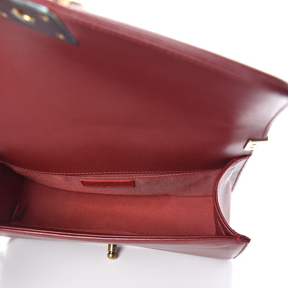 Chanel Lambskin Quilted Medium Boy Flap Dark Red 4 of 9