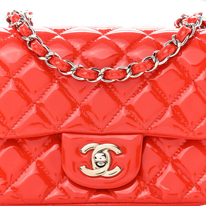 Chanel Patent Quilted Mini Square Flap Red 3 of 10