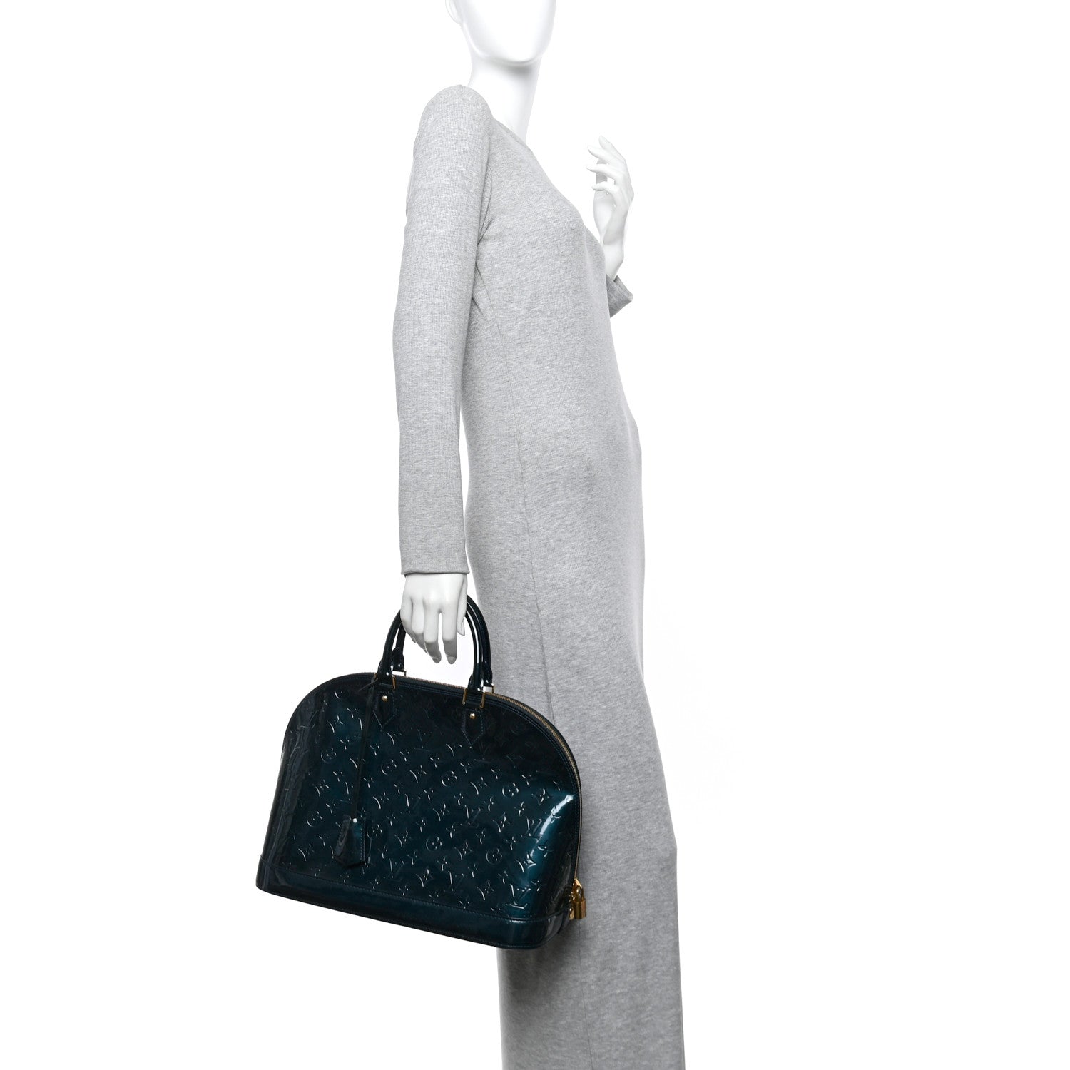 Louis Vuitton Vernis Alma GM Blue Nuit 2 of 12