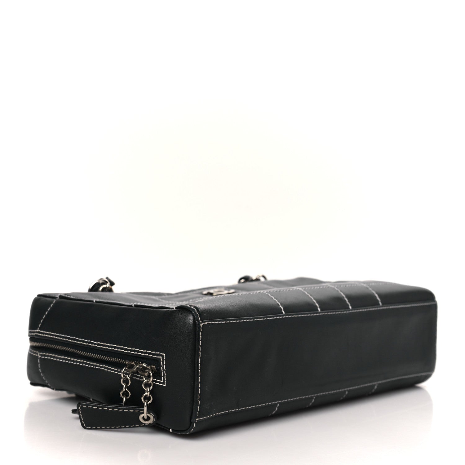 Chanel Lambskin Square Stitched Shoulder Bag Black 3 of 8
