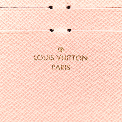Louis Vuitton Damier Ebene Clemence Wallet Rose Ballerine 6 of 9