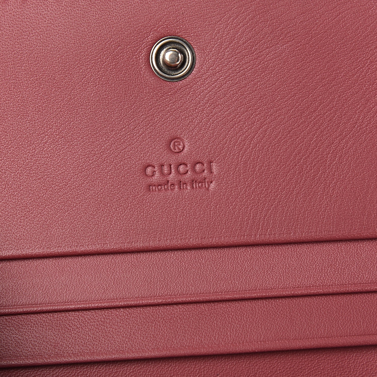 Gucci GG Supreme Monogram Blooms Card Case Beige Multicolor Dry Rose 5 of 6
