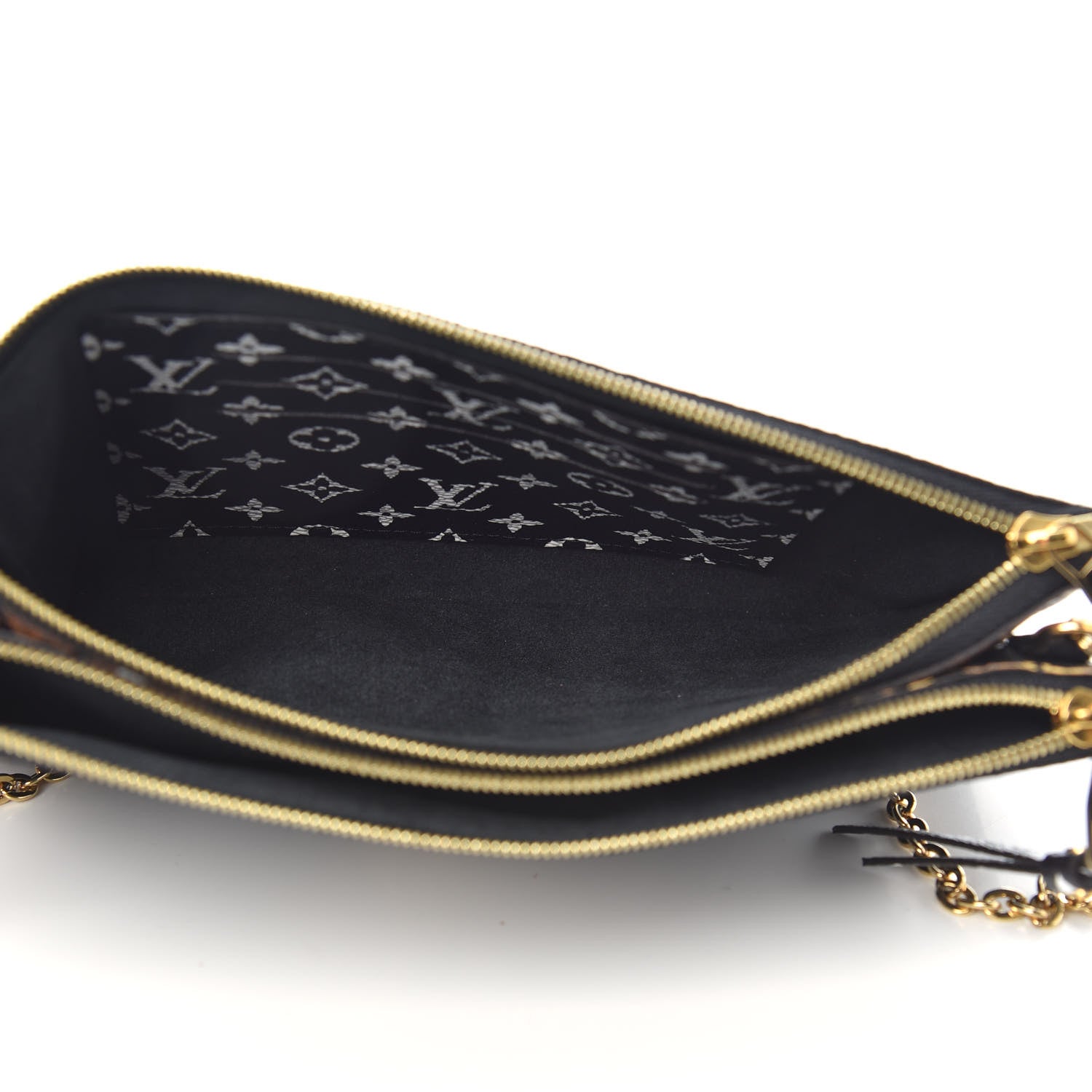 Louis Vuitton Monogram Giant Jungle Pochette Double Zip Black 5 of 10