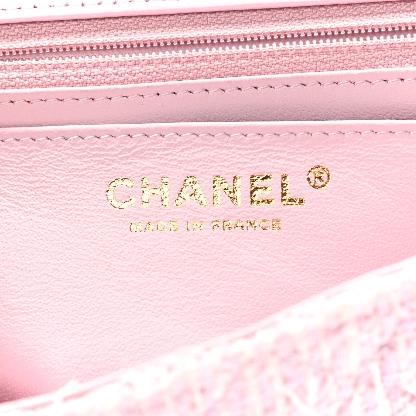 Tweed Quilted Mini Rectangular Flap Pink