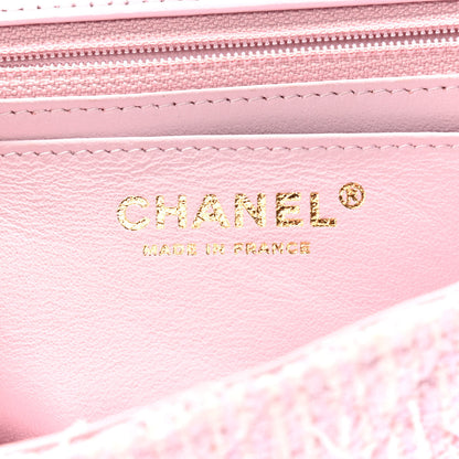 Chanel Tweed Quilted Mini Rectangular Flap Pink 6 of 14