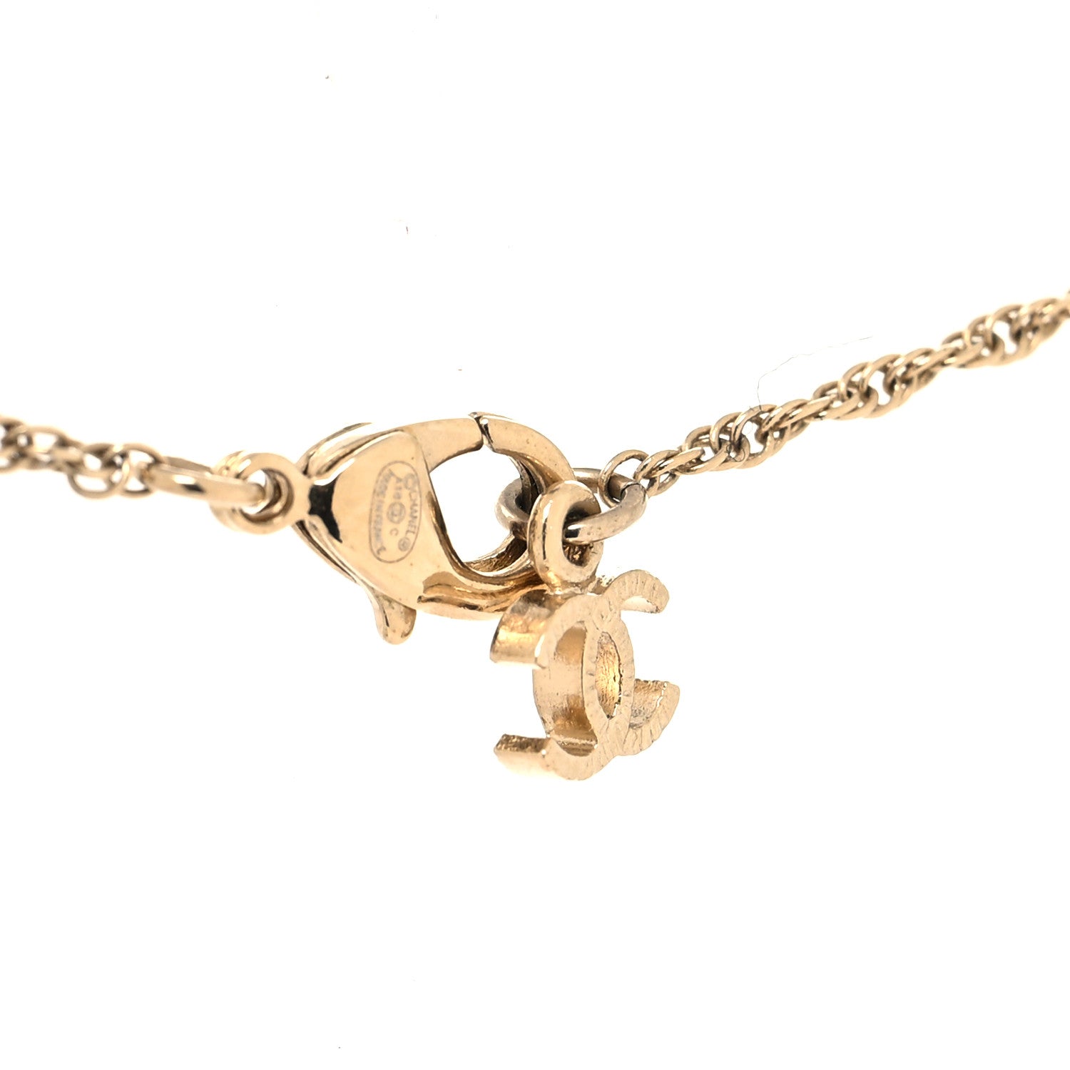 Chanel Ancient Greek Column CC Necklace Gold 4 of 5