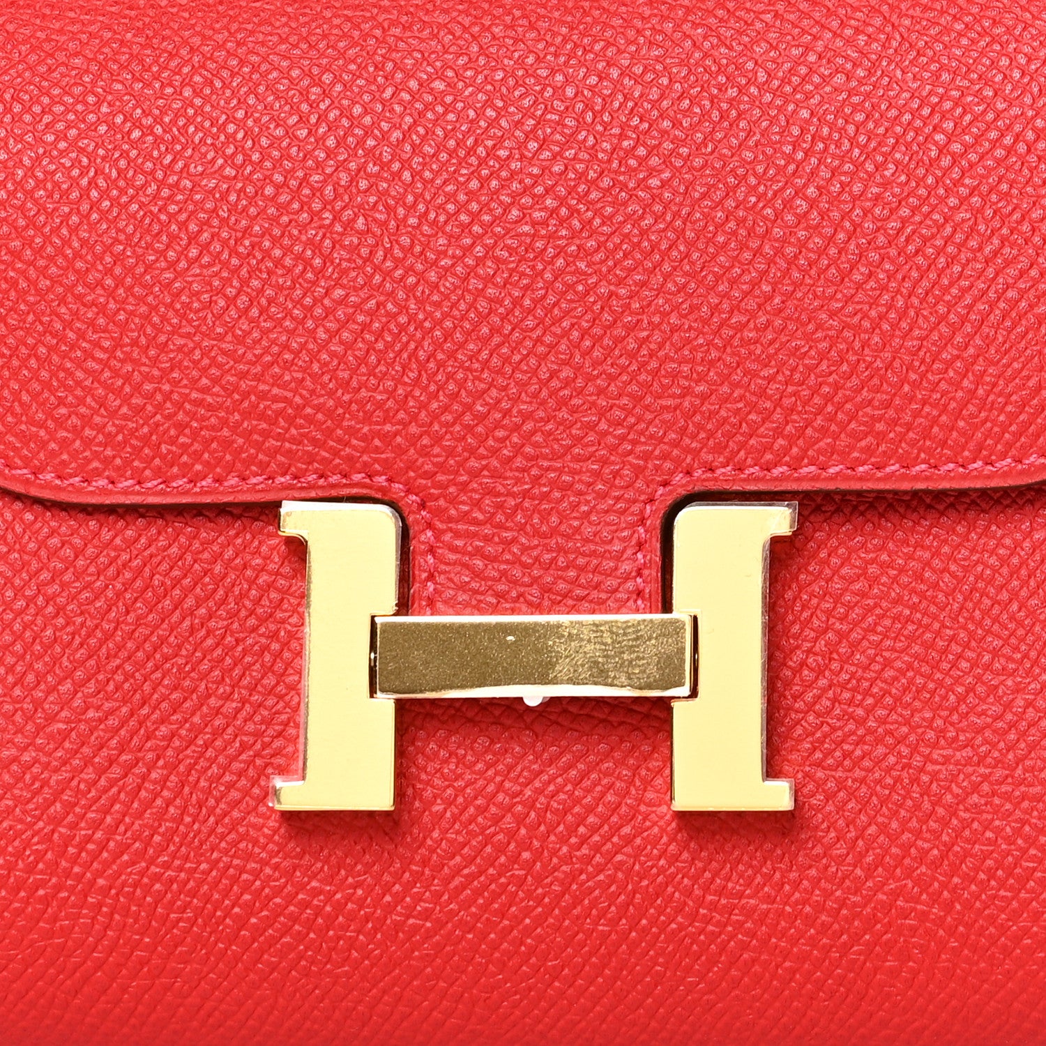 Hermes Epsom Constance Short Wallet Rouge Casaque 9 of 11
