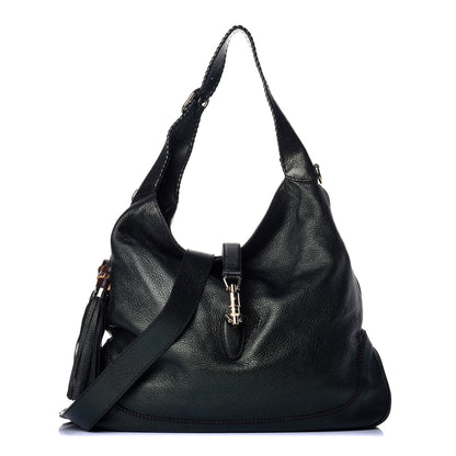 Gucci Calfskin Large New Jackie Shoulder Bag Black 1 of 10