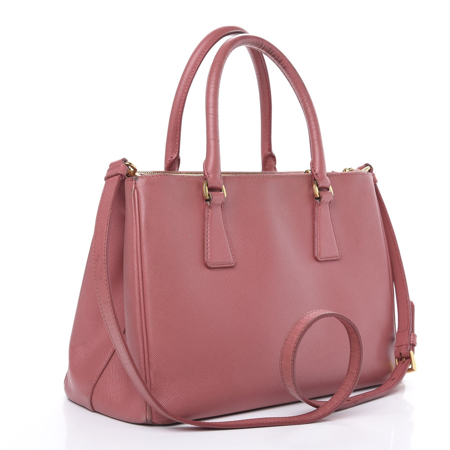 Saffiano Small Galleria Double Zip Tote Petalo