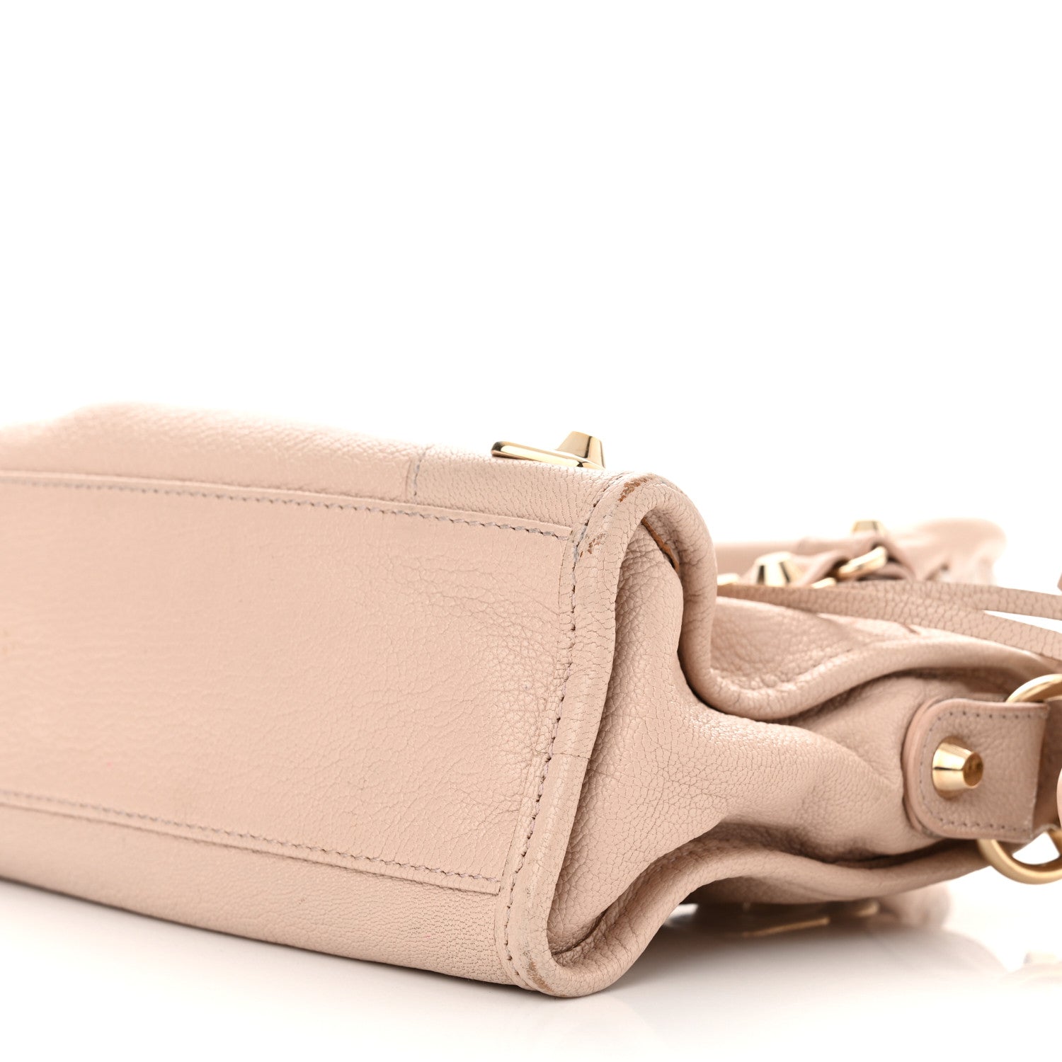 Balenciaga Chevre Gold Metallic Edge Hardware Mini City Rose Aubepine Bois de Rose 10 of 12