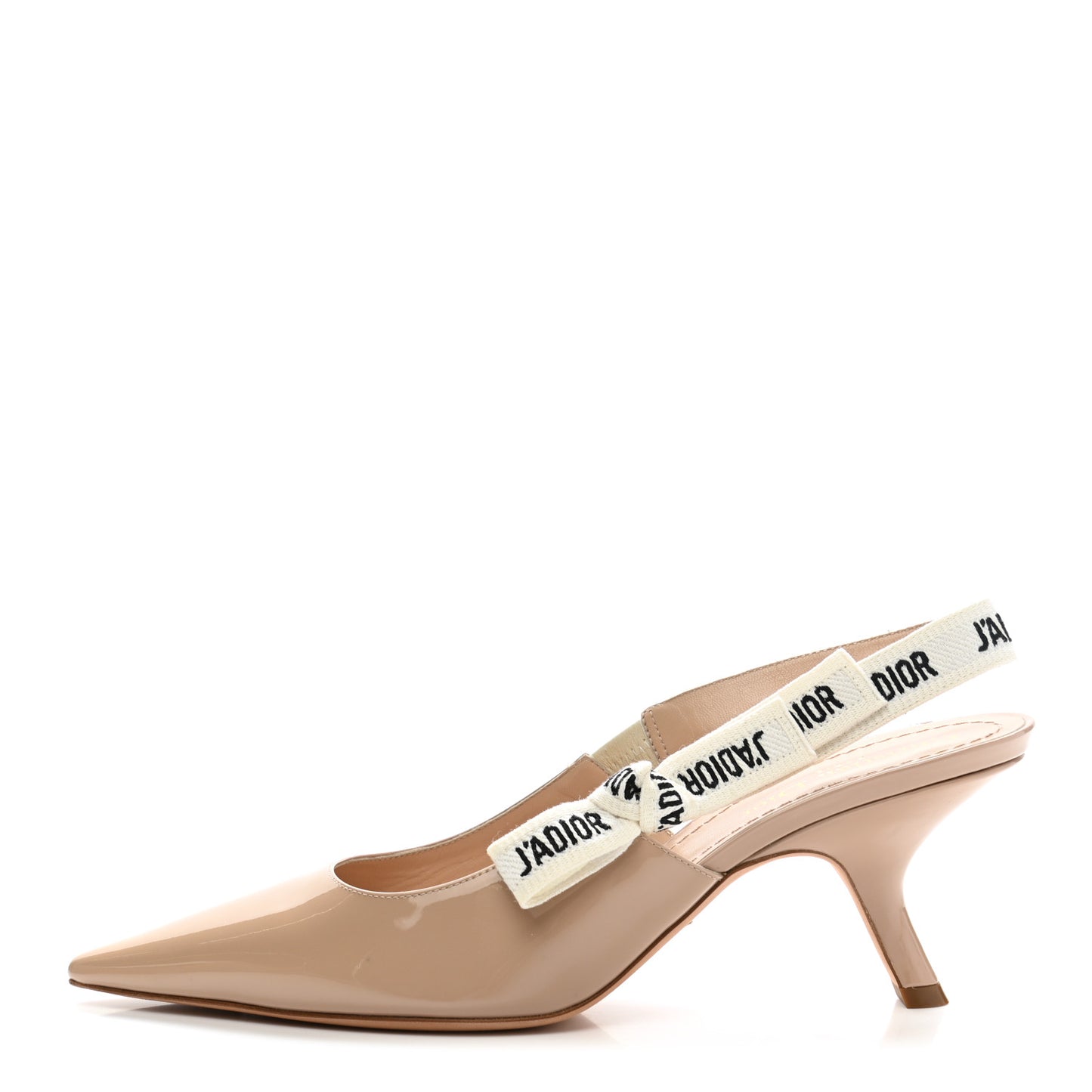 Patent Ribbon J'Adior Slingback 65mm Pumps 40 Nude