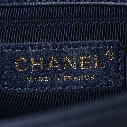 Chanel Caviar Quilted Small Boy Flap Navy 6 of 10