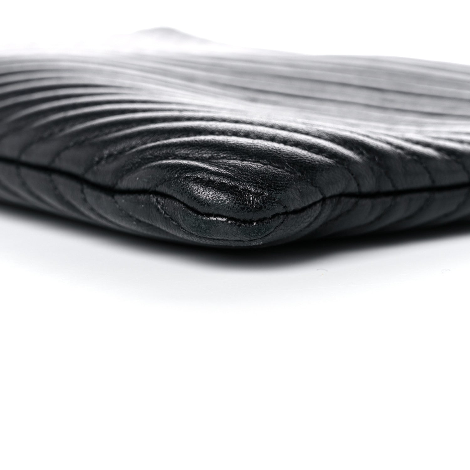 Chanel Calfskin Chevron Medium Boy Cosmetic Case Black 9 of 11