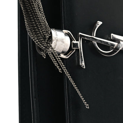 Saint Laurent Smooth Calfskin Classic Monogram Kate Tassel Chain Wallet Black 10 of 10