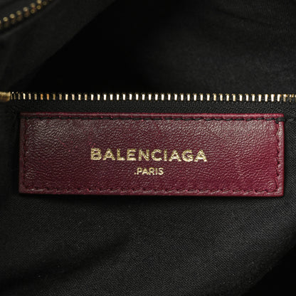 Balenciaga Calfskin Crocodile Embossed Giant 12 Gold Hardware City Violet Prune 5 of 9