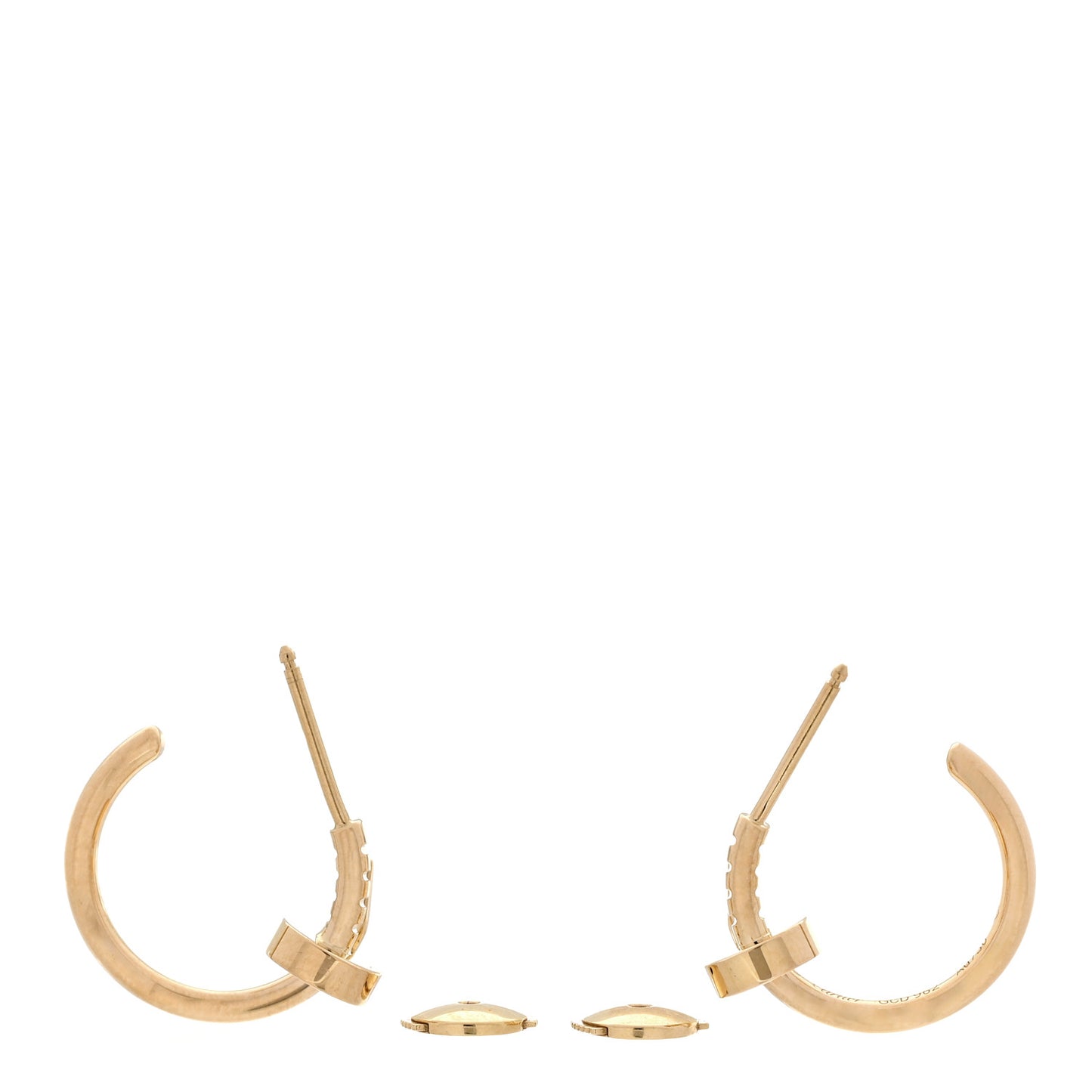 18K Yellow Gold Juste Un Clou Hoop Earrings