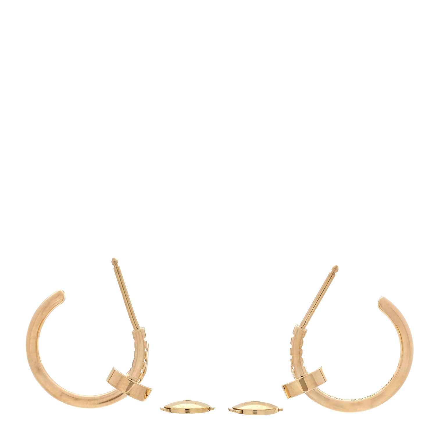 Cartier 18K Yellow Gold Juste Un Clou Hoop Earrings 3 of 5
