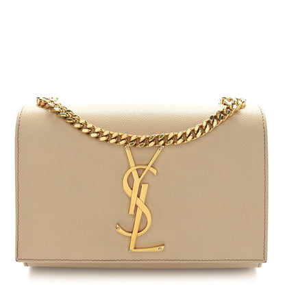 Saint Laurent Grain De Poudre Small Monogram Kate Satchel Nude Powder 1 of 9