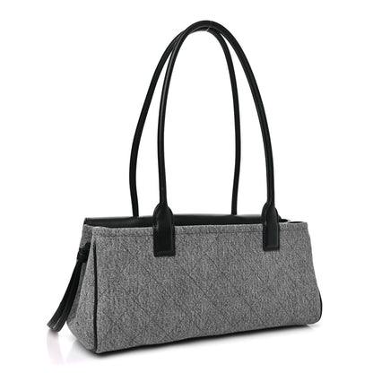 Chanel Calfskin Denim Stitched Urban Essentials Small Shopping Bag Blue Black 2 of 10