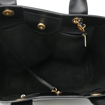Chanel Caviar Small Studded Deauville Tote Black 5 of 10