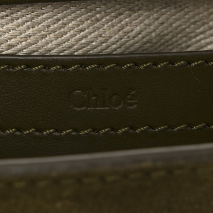 Chloe Suede Calfskin Small Marcie Saddle Bag Deep Olive 6 of 10