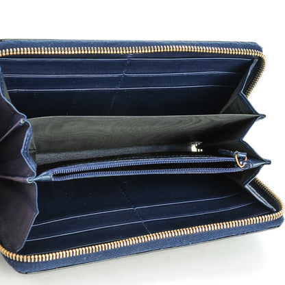 Saint Laurent Patent Y Mail Zip Around Wallet Marine 5 of 7