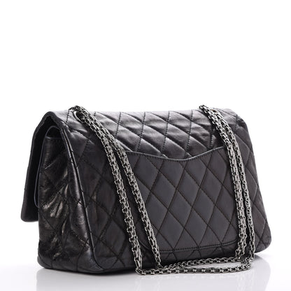 Chanel Metallic Aged Calfskin Quilted 2.55 Reissue 227 Flap Black 3 of 12