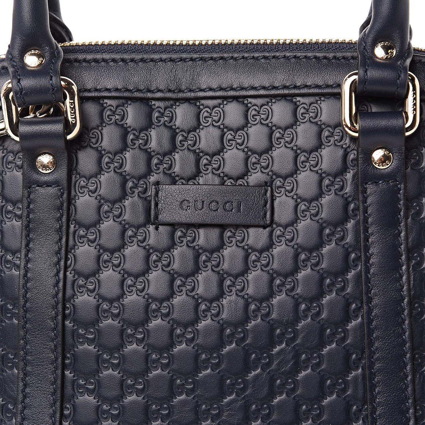 Soft Microguccissima Mini Dome Bag Blue