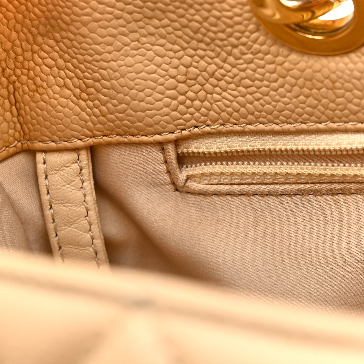 Chanel Caviar Quilted Grand Shopping Tote GST Beige Clair 14 of 14