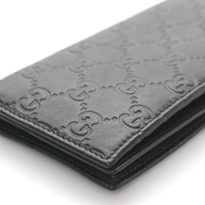 Gucci Guccissima Continental Long Flap Wallet Black 8 of 9